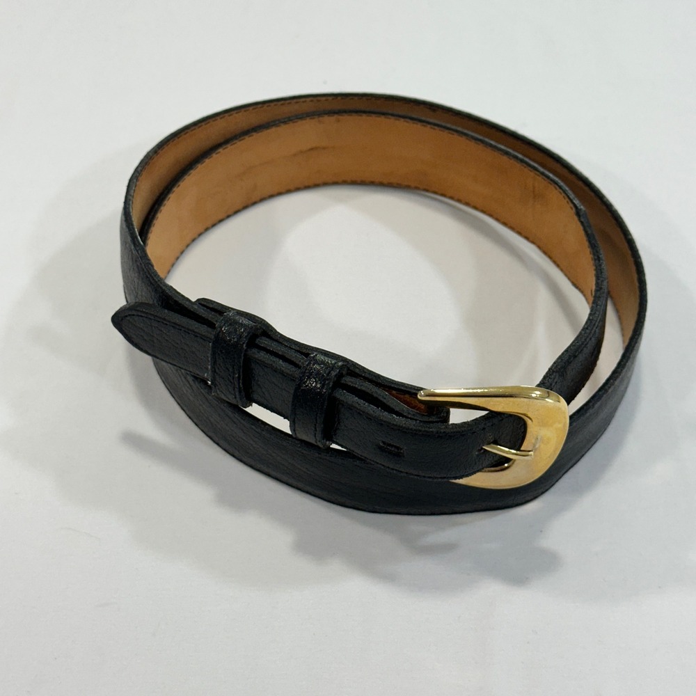 3-D Belt Co Tapered Leather Belt Womens 36 Black Gold Buckle 913 | Western Core